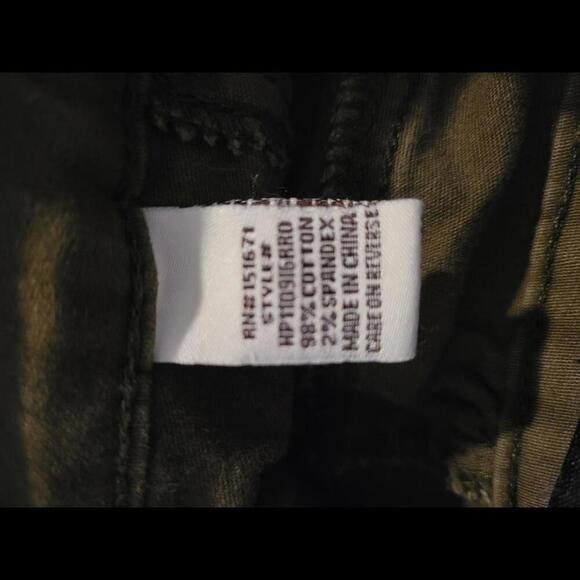HOT KISS size 1 army green skinny cargo pants. Grunge gorpcore - Picture 5 of 6